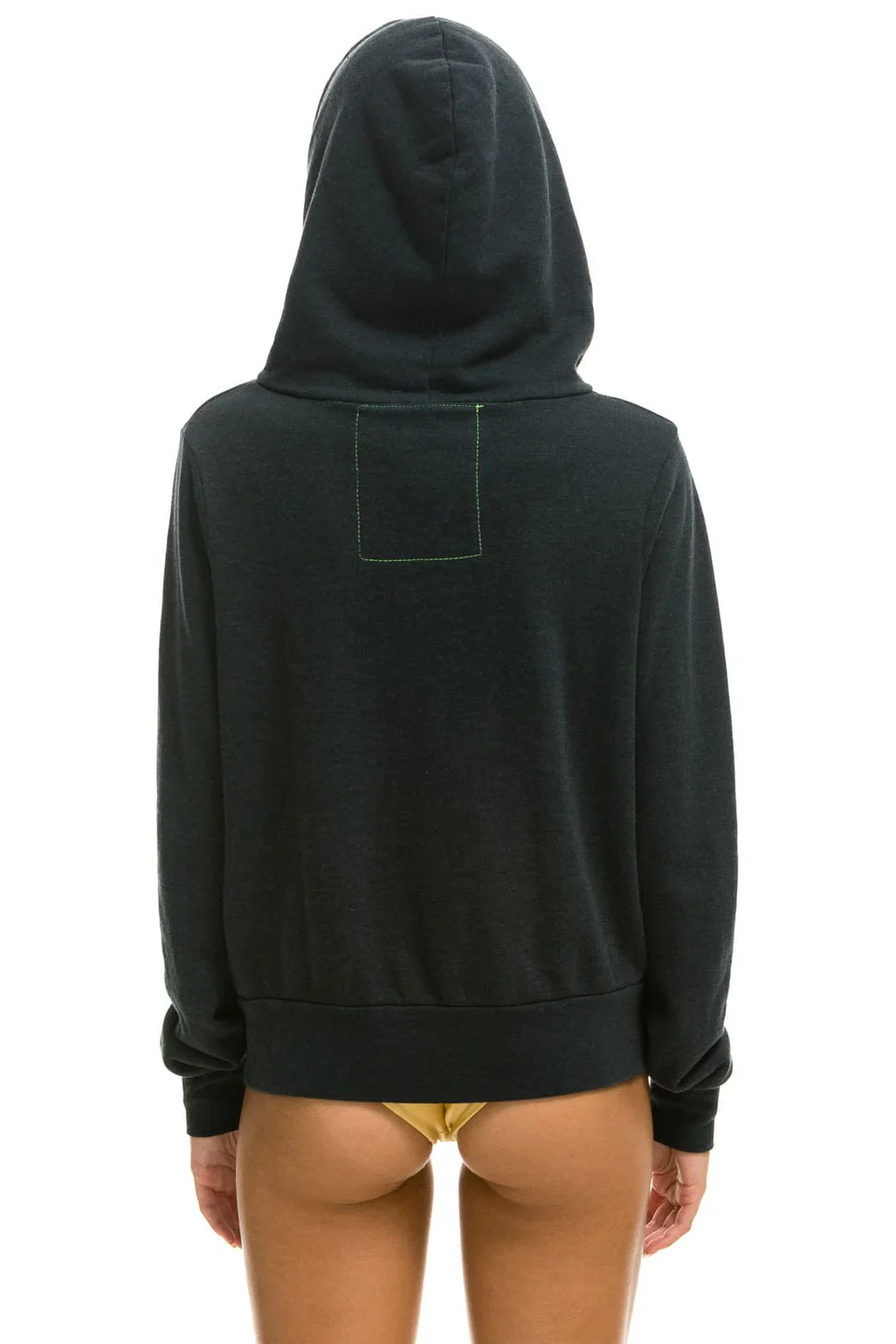 AVIATOR NATION 5 STRIPE ZIP HOODIE - CHARCOAL/BLUE - Image 3