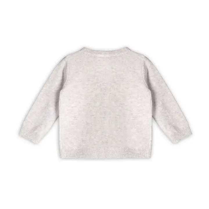 ANIMAL FRIENDS EMBROIDERED HEATHER BABY CARDIGAN - Image 2