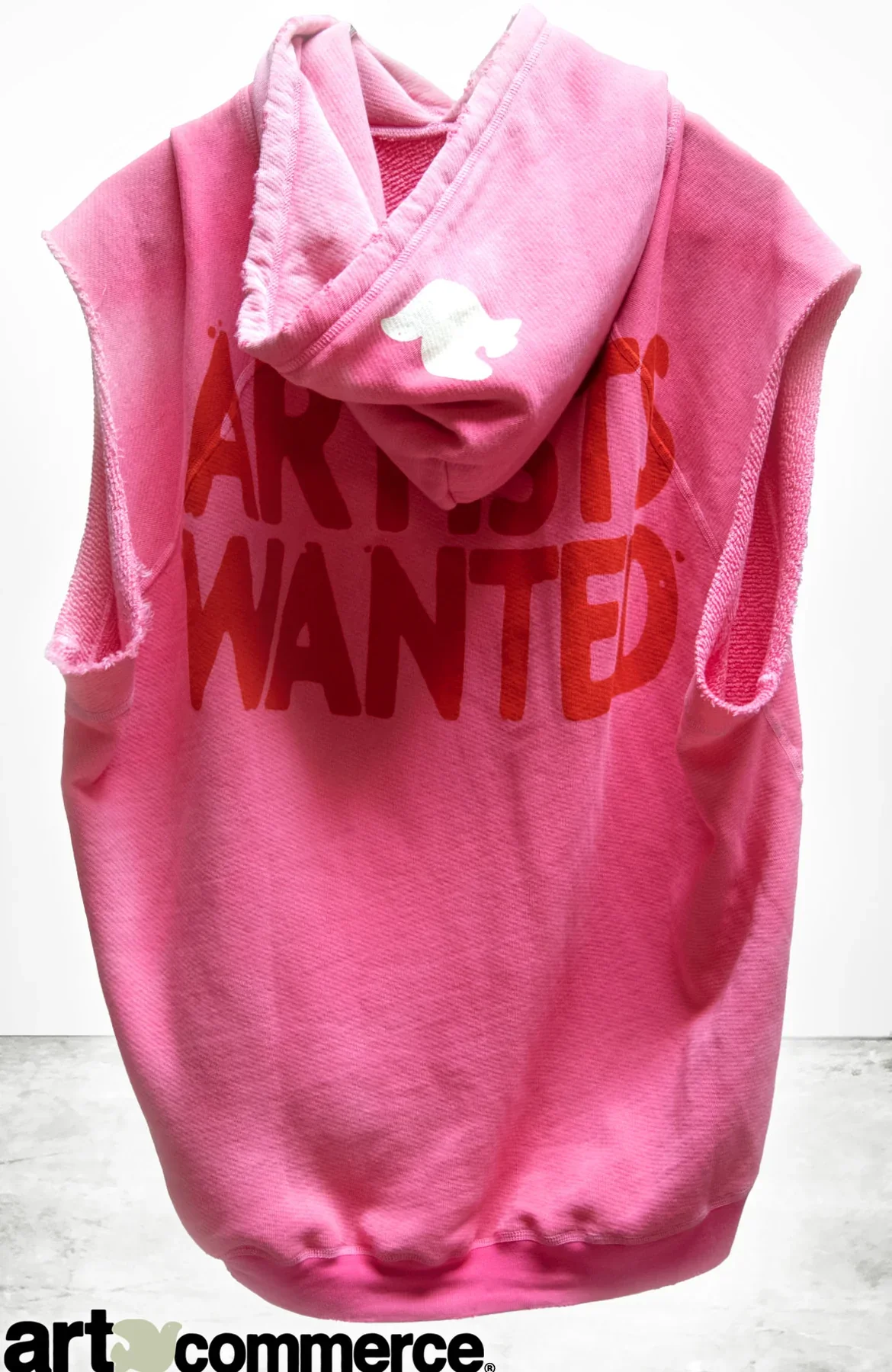 ARTISTSWANTED CUTOFF SUPERYUMM BIGGIE HOODIE - PINK PLANT