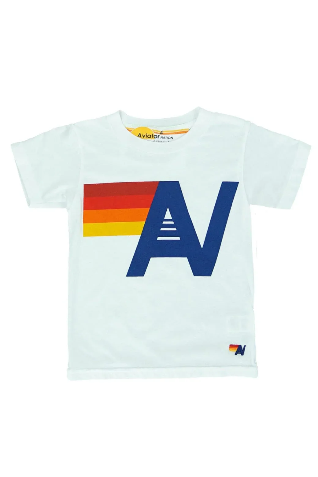 AVIATOR NATION LOGO KIDS TEE - WHITE