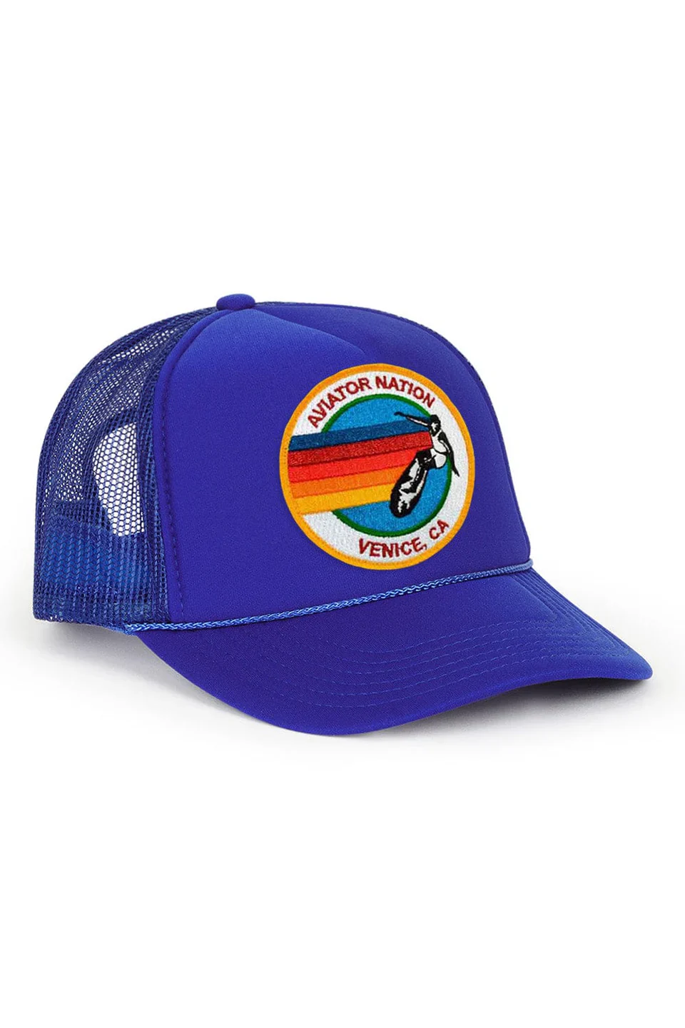 AVIATOR NATION LOGO TRUCKER HAT - ROYAL BLUE