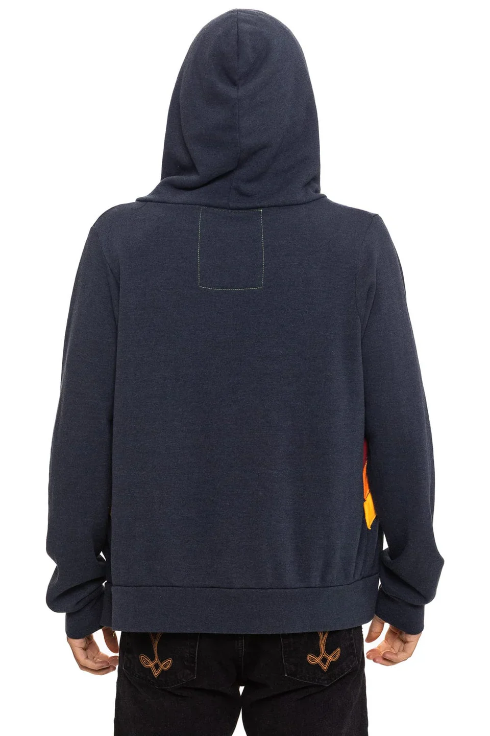 AVIATOR NATION MOUNTAIN STITCH CHEVRON 4 ZIP HOODIE - CHARCOAL - Image 4