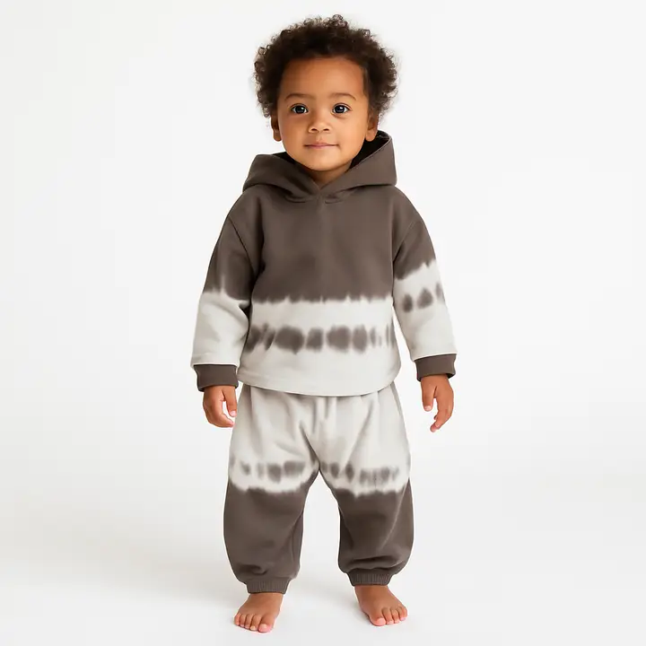 BABY BROWN DIP DYE LOUNGEWEAR SET - Image 2