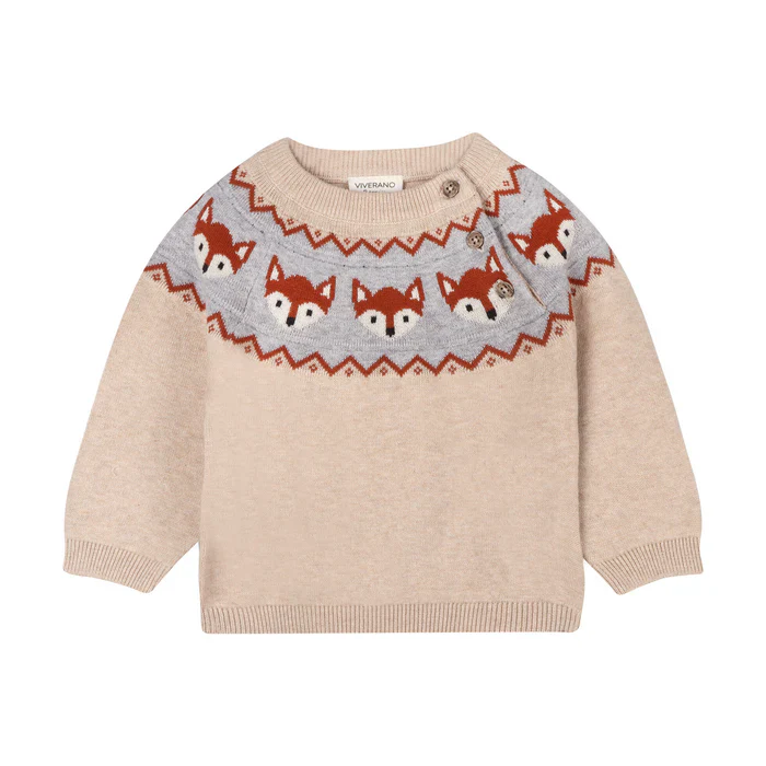 BABY FOX FAIR ISLE SWEATER