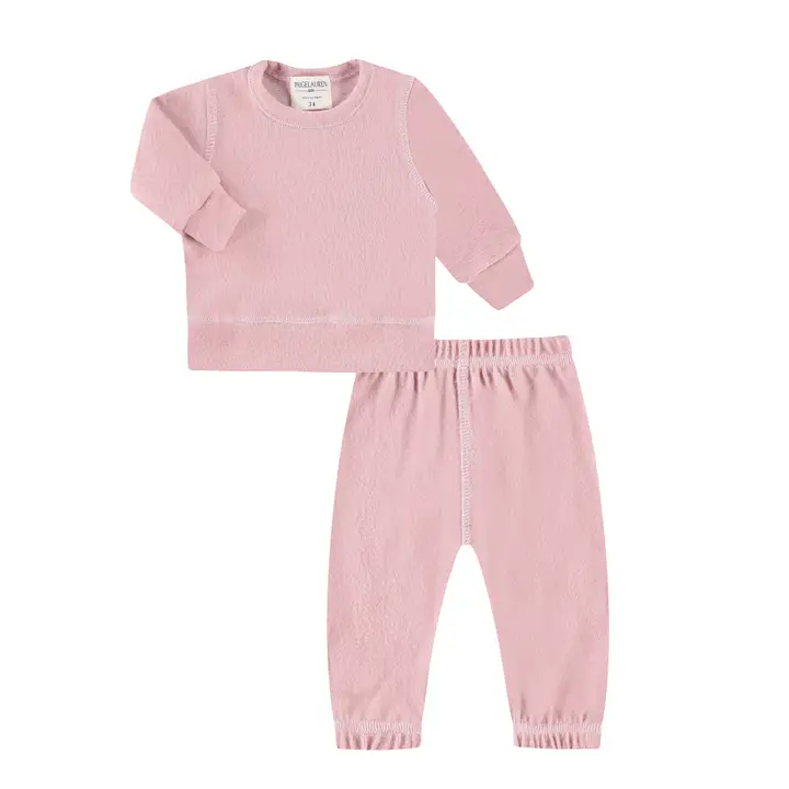 BABY LIGHT PINK HACCI LOUNGEWEAR SET