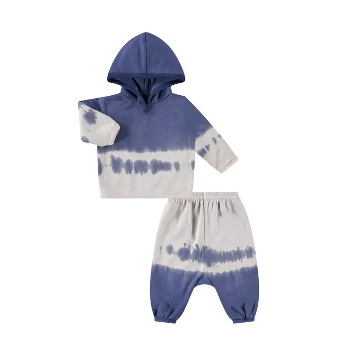 BABY NAVY DIP DYE LOUNGEWEAR SET