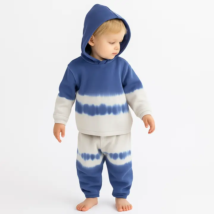 BABY NAVY DIP DYE LOUNGEWEAR SET - Image 2