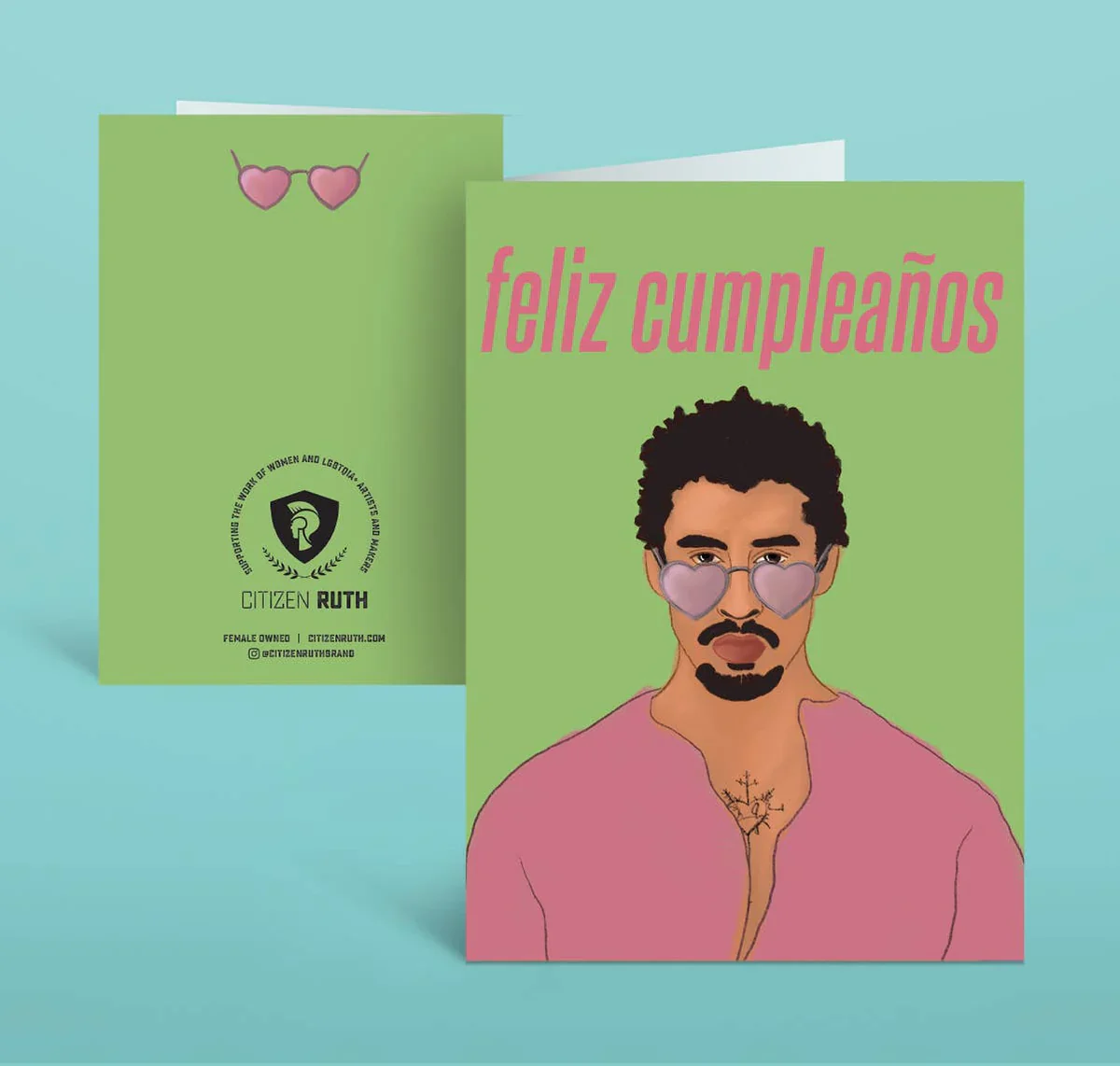 BAD BUNNY FELIZ CUMPLEANOS CARD