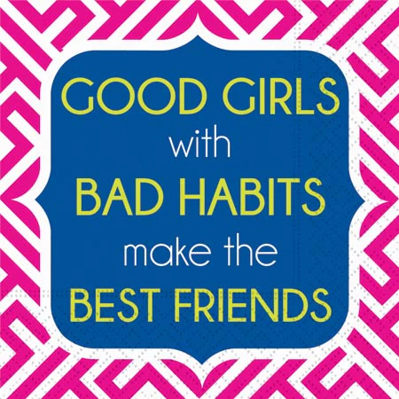 BAD HABITS NAPKIN SET