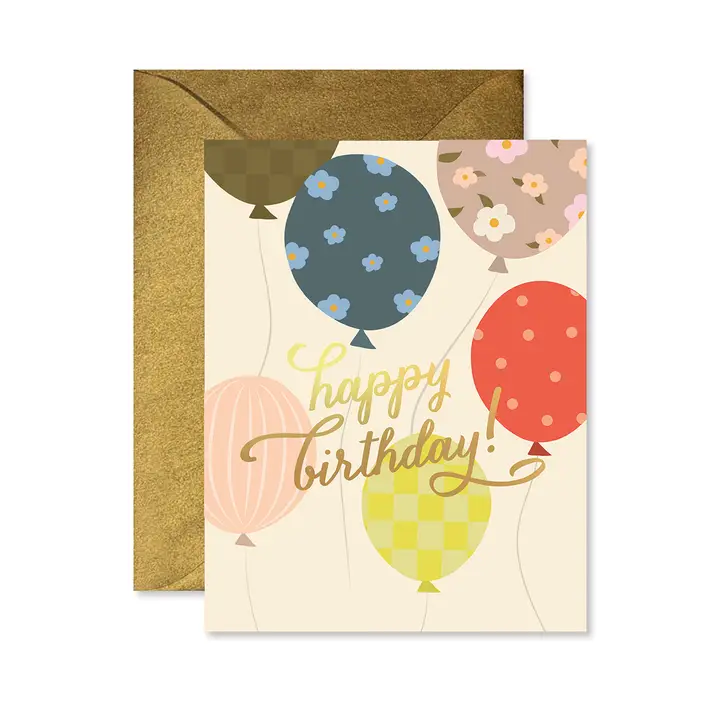 BALLOONS HAPPY BIRTHDAY CARD