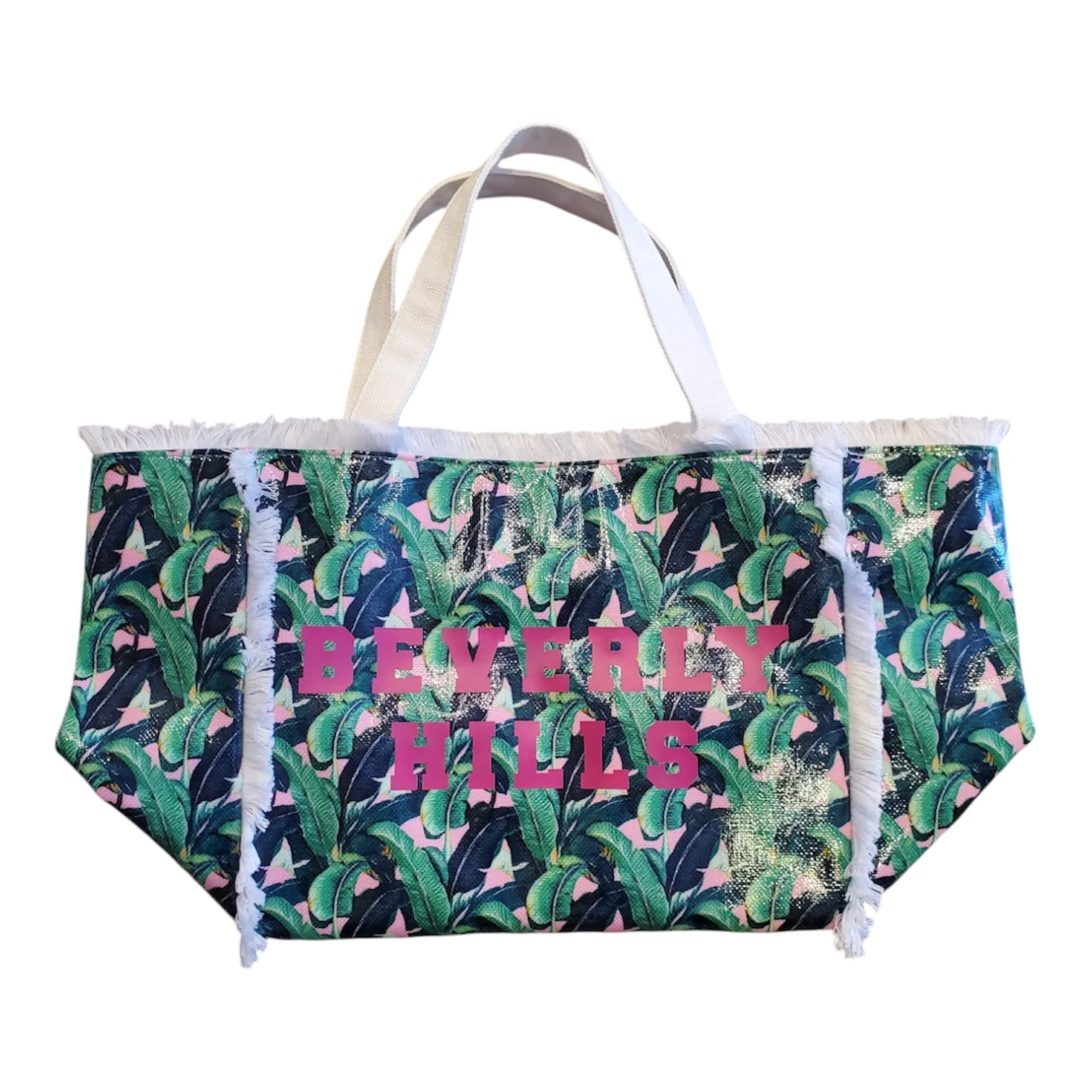 BEVERLY HILLS BANANA LEAF TOTE BAG