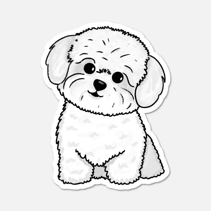 BICHON FRISE DOG STICKER