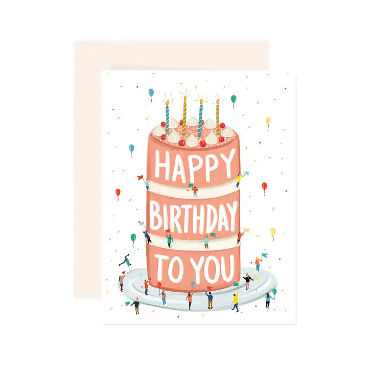 HAPPY BIRTHDAY CELEBRATION CAKE CARD