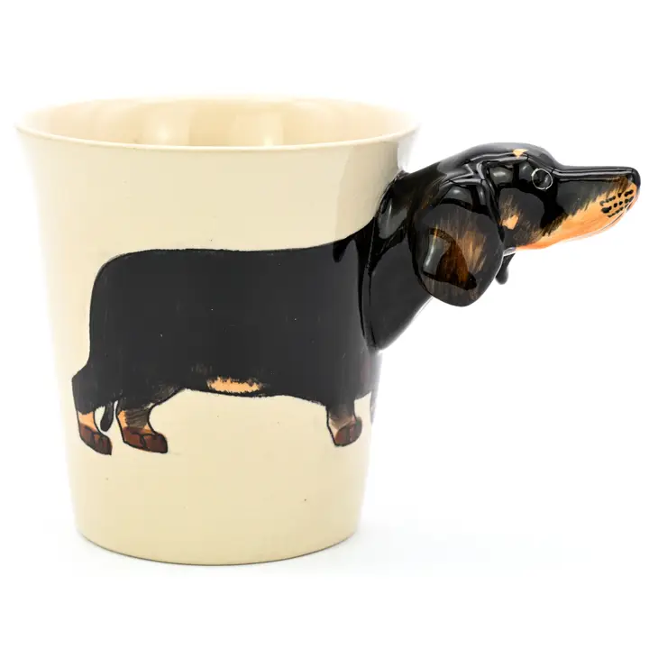 BLACK DACHSHUND MUG