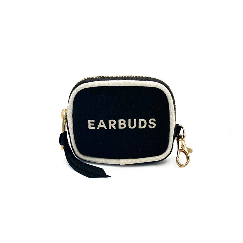 BLACK EARBUDS AIRPODS CASE
