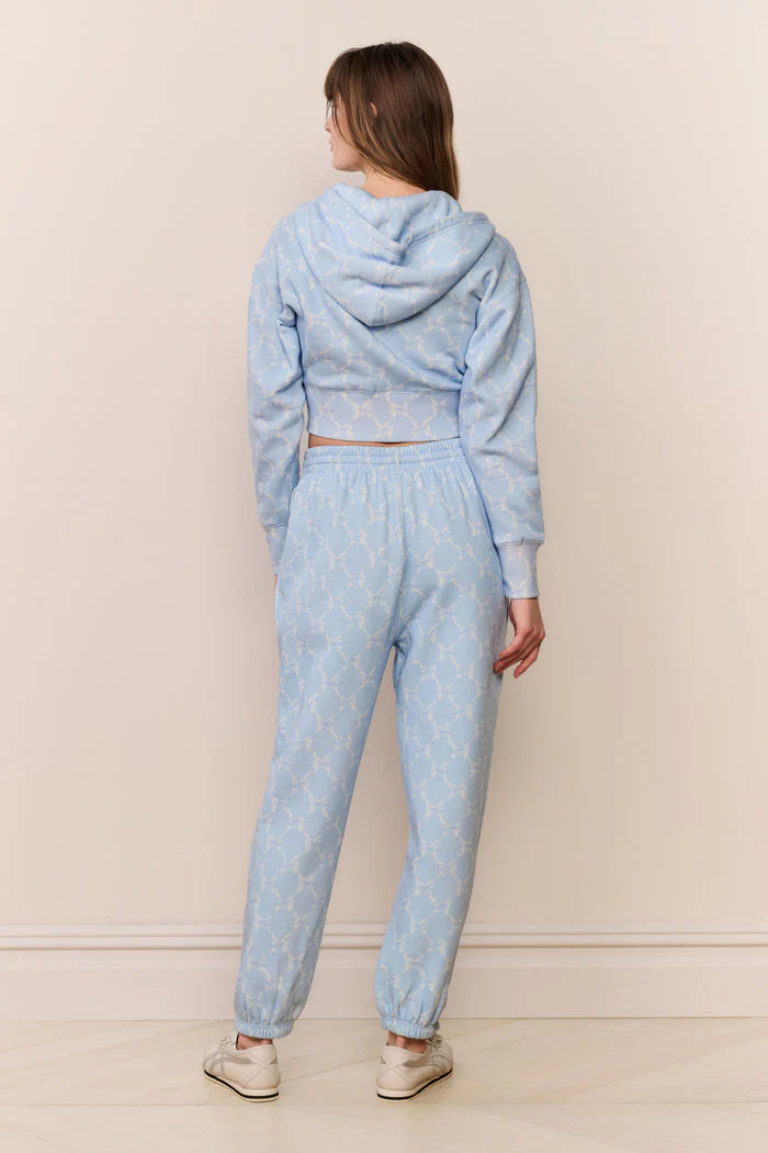 BLUE LILIA BOW PRINT SWEATPANTS - Image 4