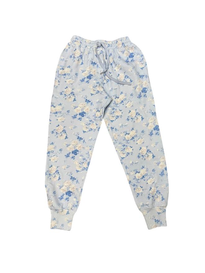 BLUE LOLANA FLORAL SWEATPANTS
