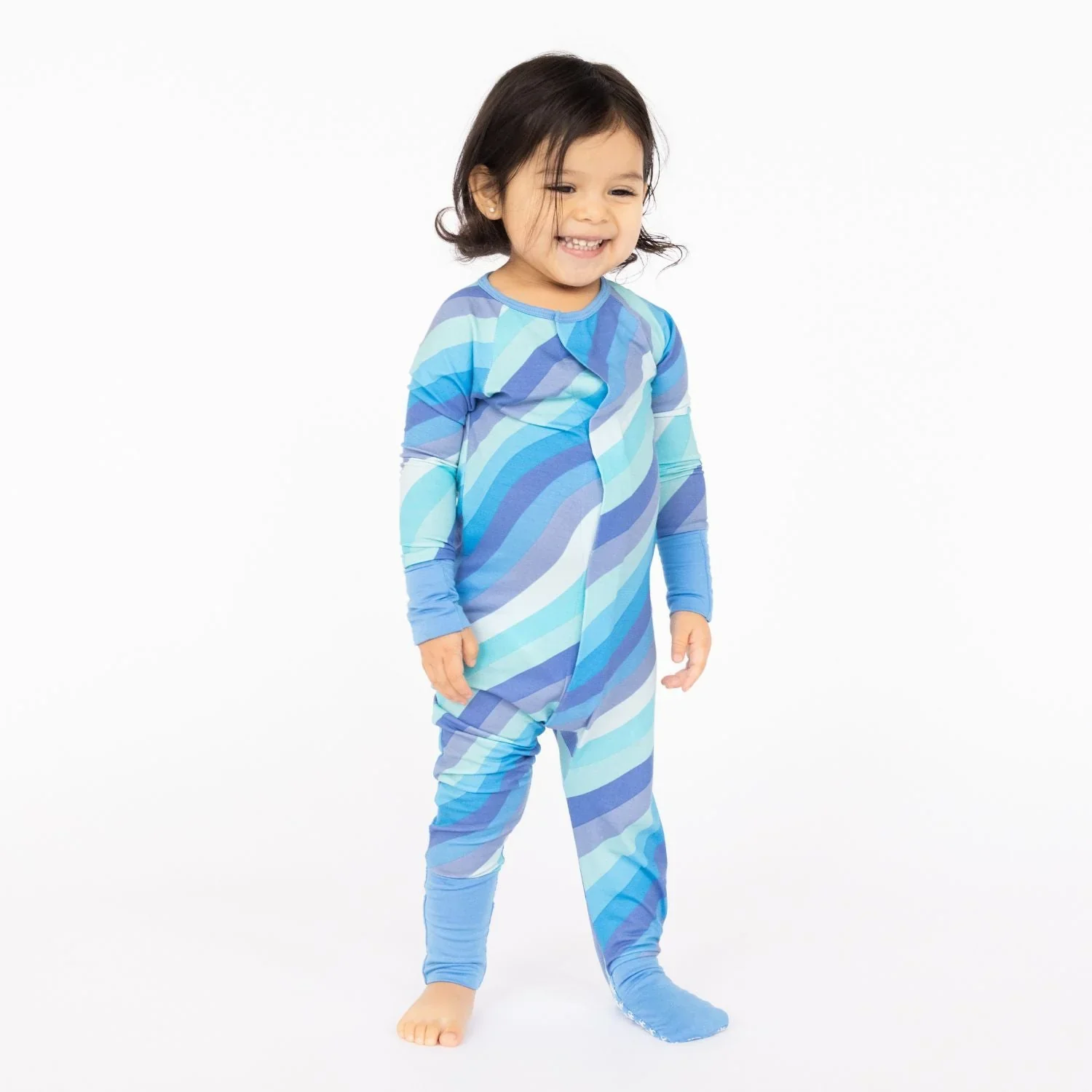 BLUE SHINE CONVERTIBLE COVERALL MODAL FOOTIE - Image 2