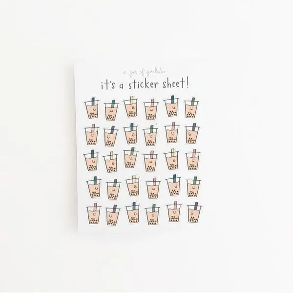 MINI BOBA STICKER SHEET