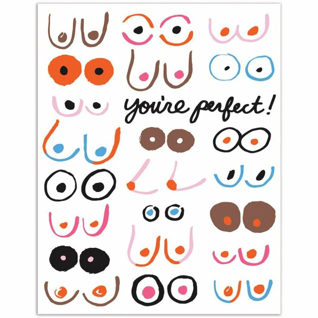 YOU'RE PERFECT BOOBS CARD