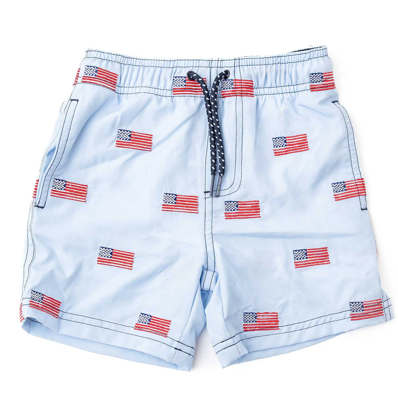 BOYS AMERICAN FLAG SWIM TRUNKS