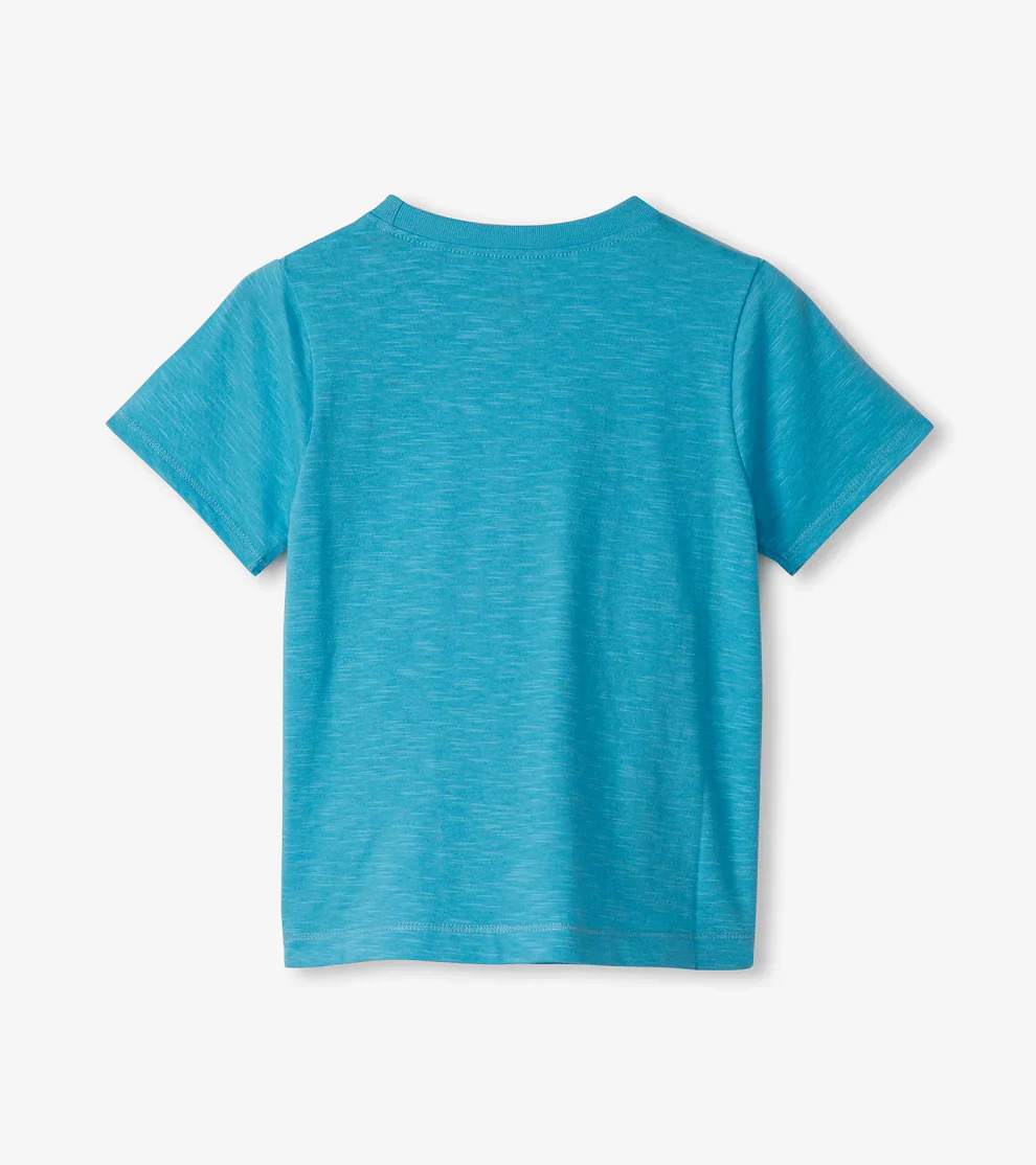 BOYS BLUE SHARK GRAPHIC TEE - Image 2