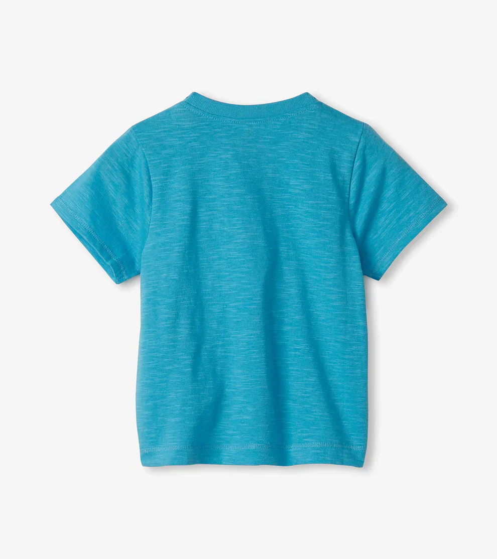 BOYS BLUE SHARK GRAPHIC TEE - Image 4