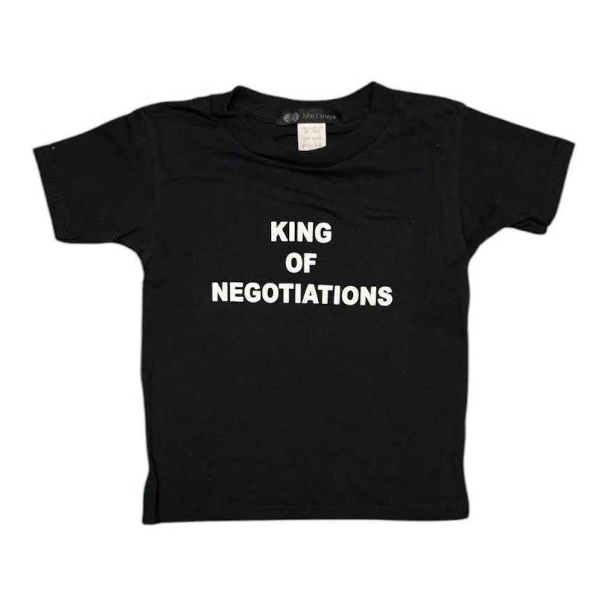 BOYS KING OF NEGOTIATIONS BLACK T-SHIRT