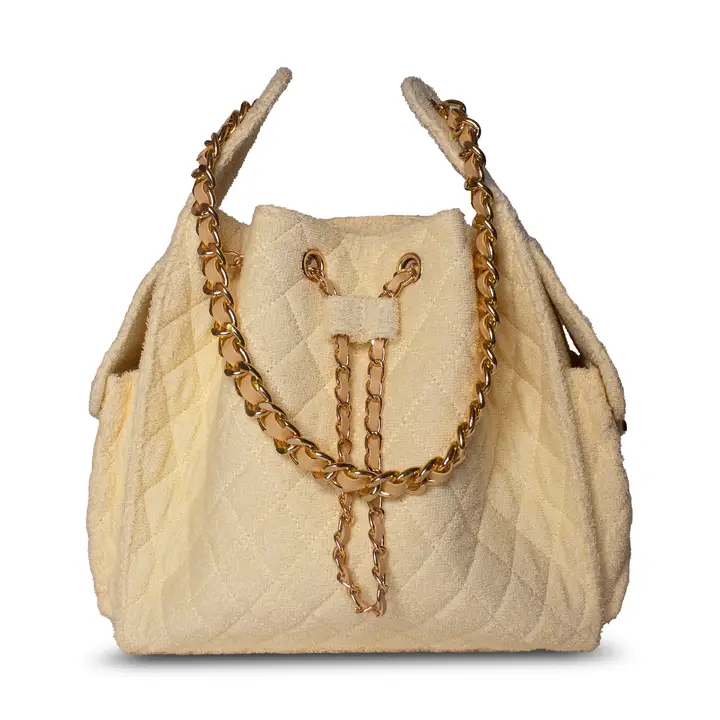BUTTER YELLOW TERRY BUCKET BAG