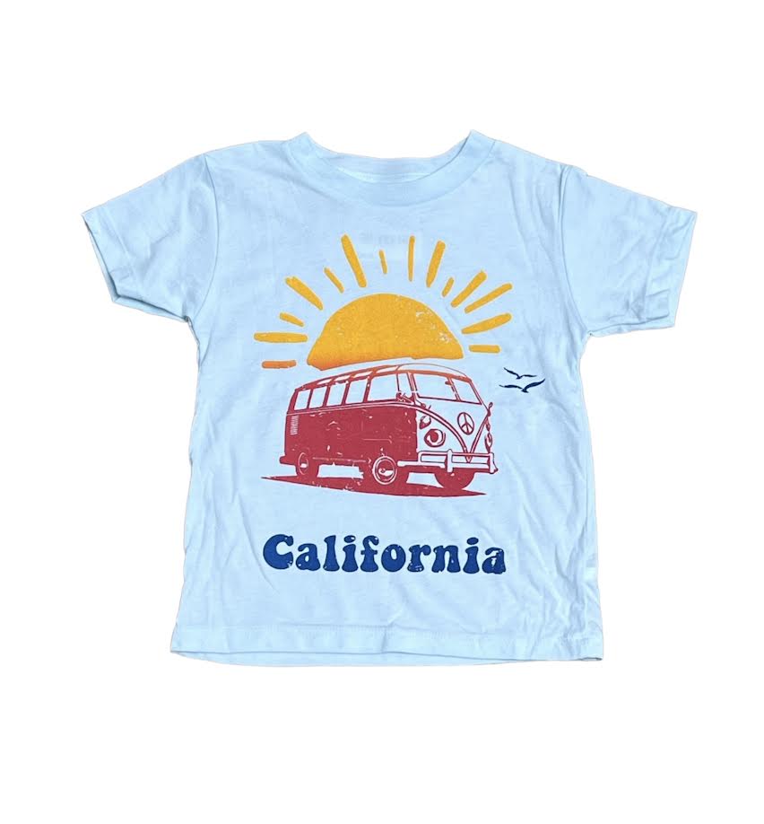 CA SUN BUS ICE BLUE TEE