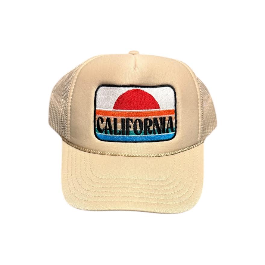 CALI SUNSET TAN TRUCKER HAT
