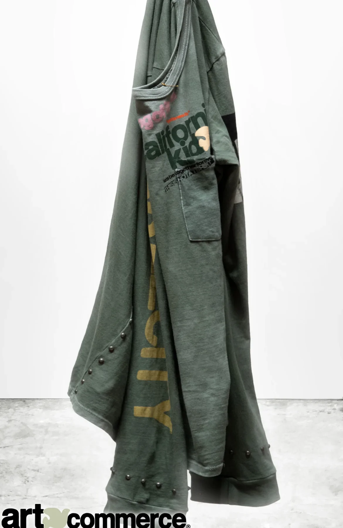 CALIFORNIA KID "I GOTTA NEW LIFE" HOME/STUD SUPERVINTAGE POCKET T LONGSLEEVE - GREENDIRT POWDER