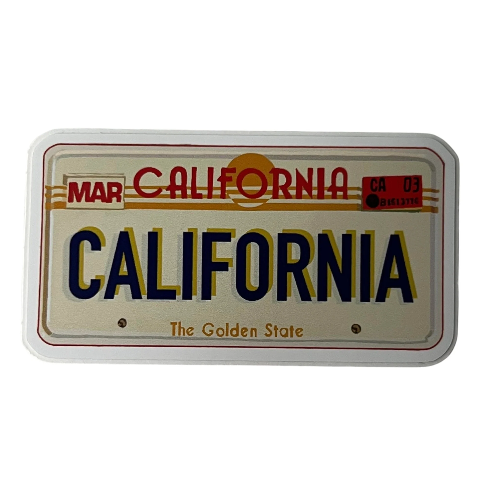 CALIFORNIA LICENSE STICKER