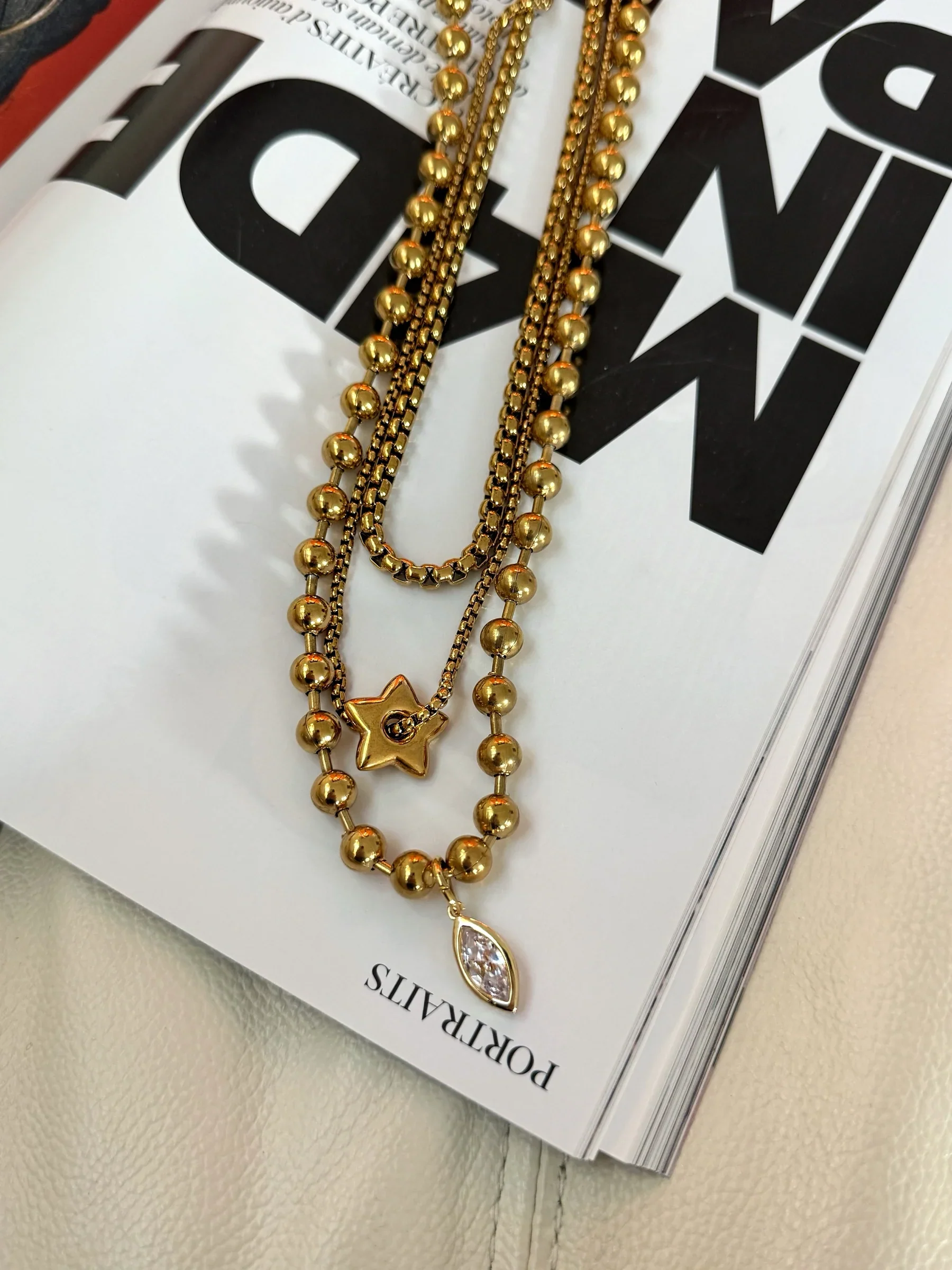 CITY STAR GOLD CHAIN SET NECKLACE