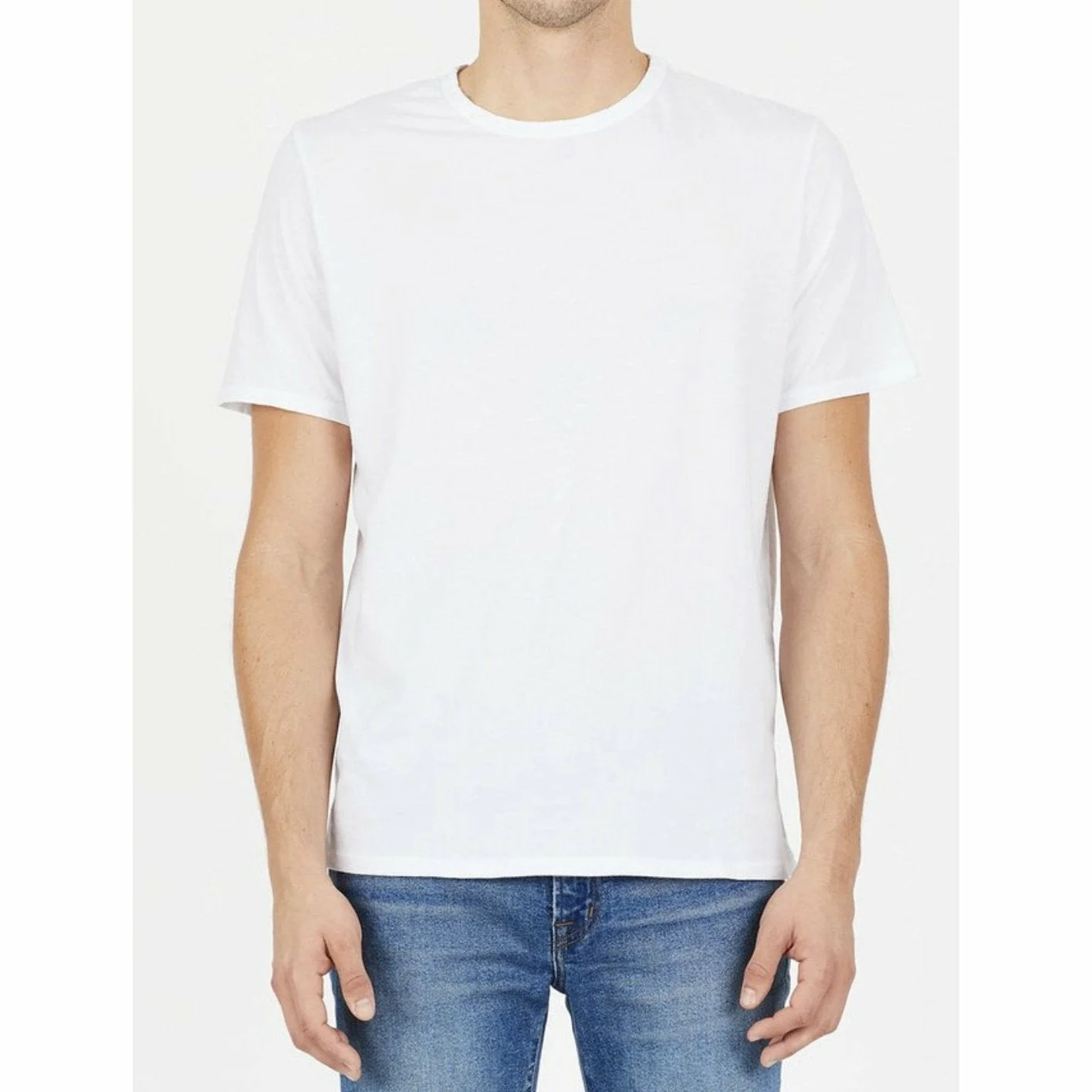 MENS WHITE CLASSIC CREWNECK - Image 2
