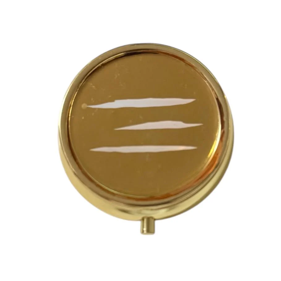COKE LINES GOLD PILL CASE