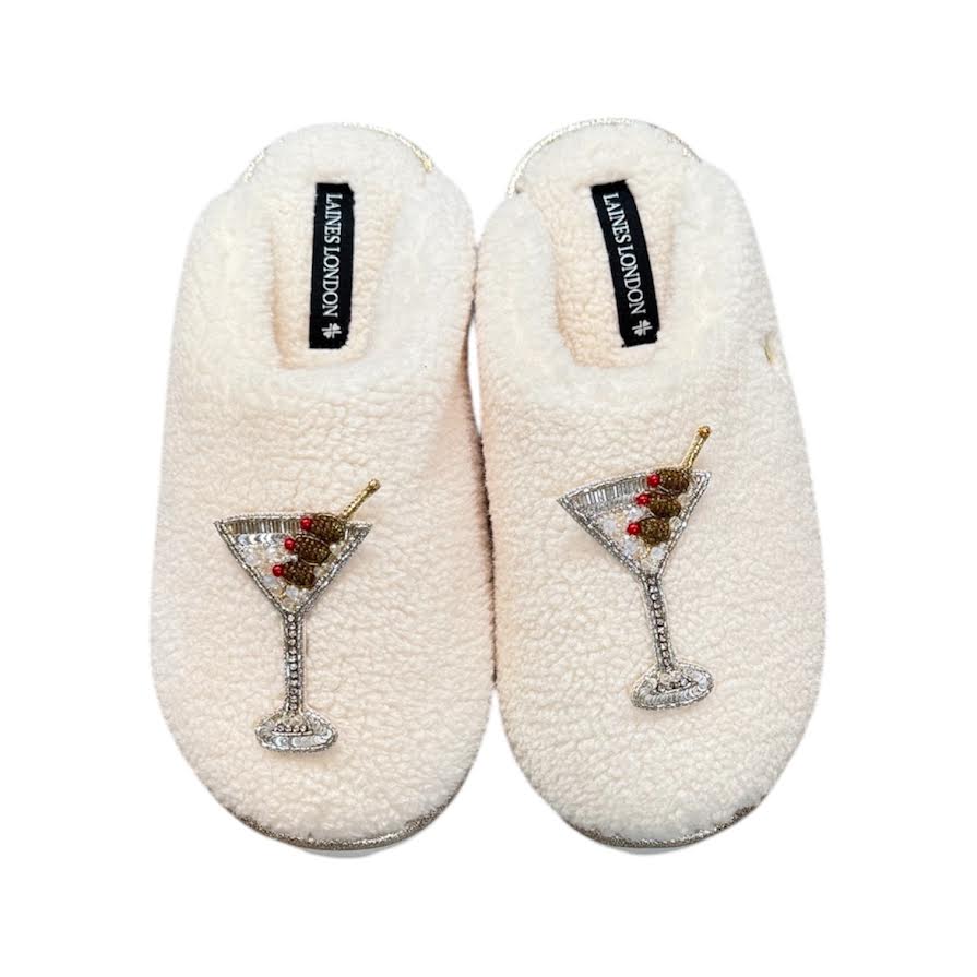 CREAM MARTINI SLIPPERS