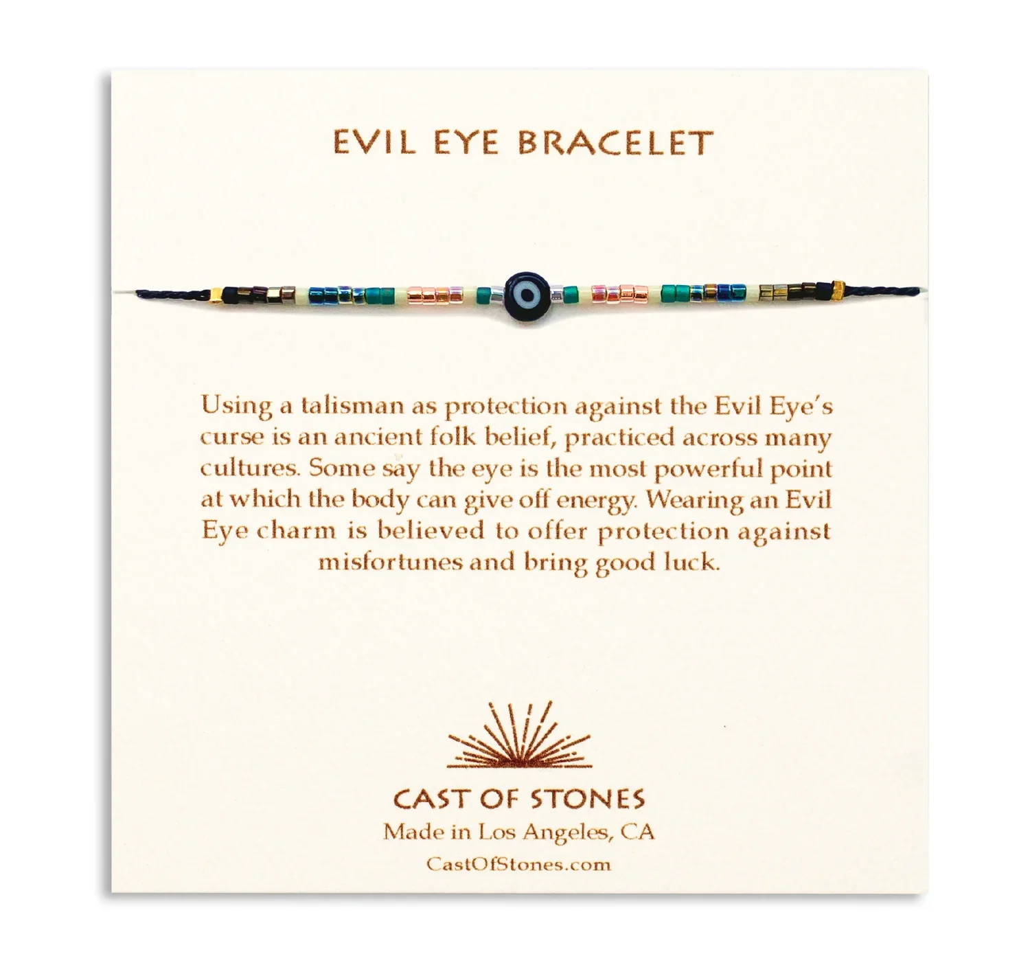 EVIL EYE BRACELET- BLACK ROSE