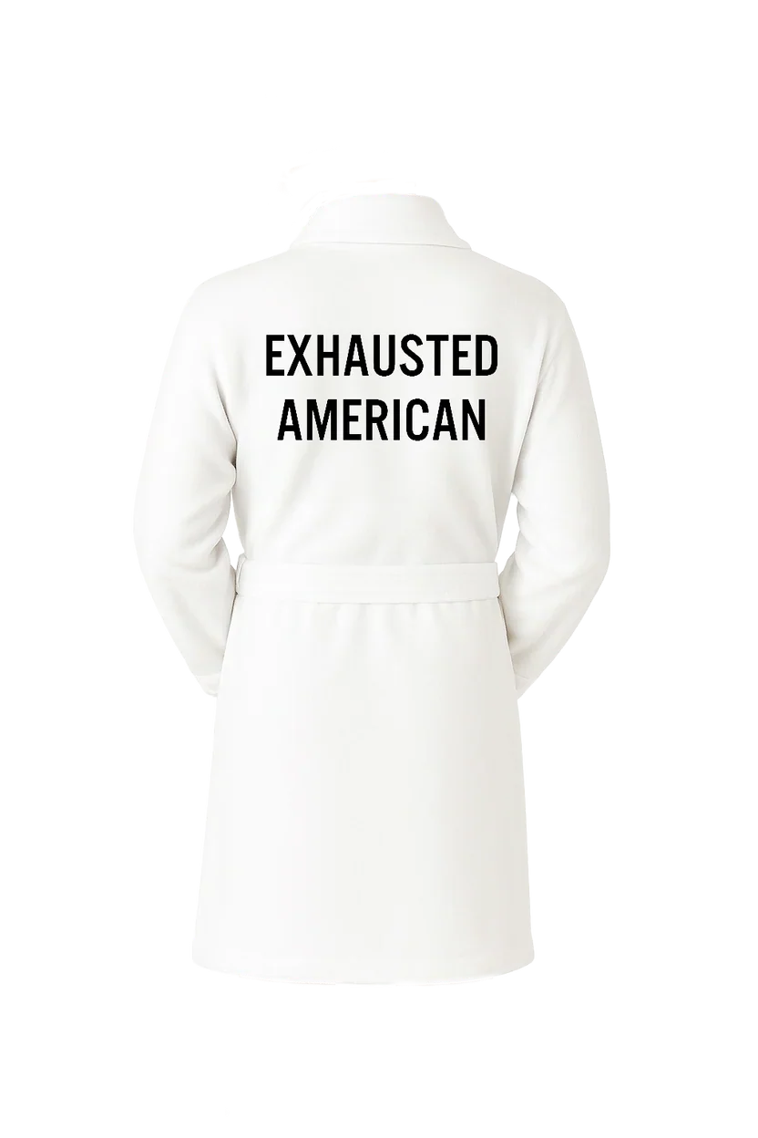EXHAUSTED AMERICAN PLUSH ROBE