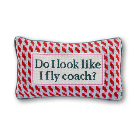 FLY COACH NEEDLEPOINT PILLOW