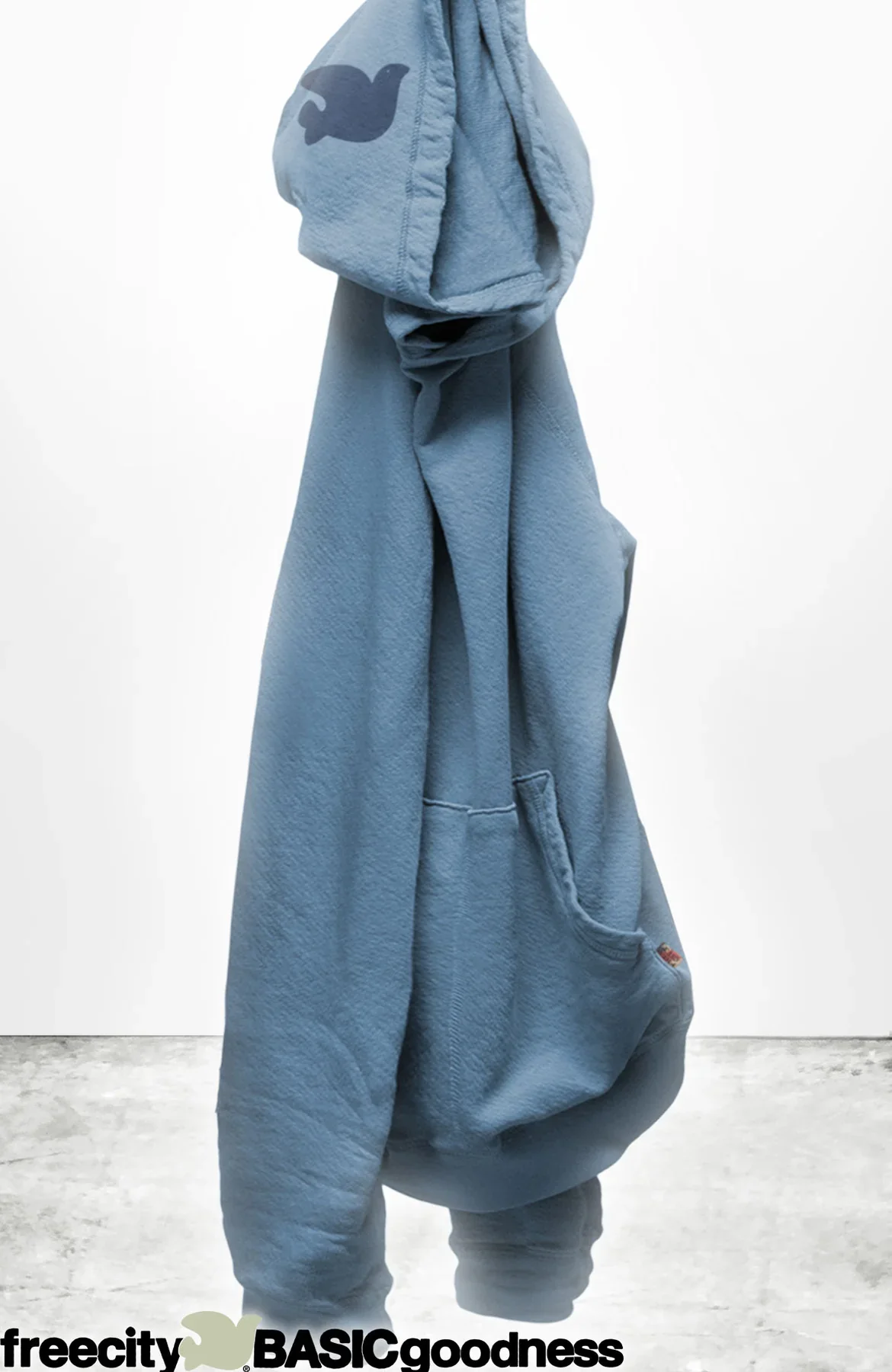 FREECITY BASICGOODNESS LIGHT TERRY/FLUFF HOODIE - BELGIUM BLUE
