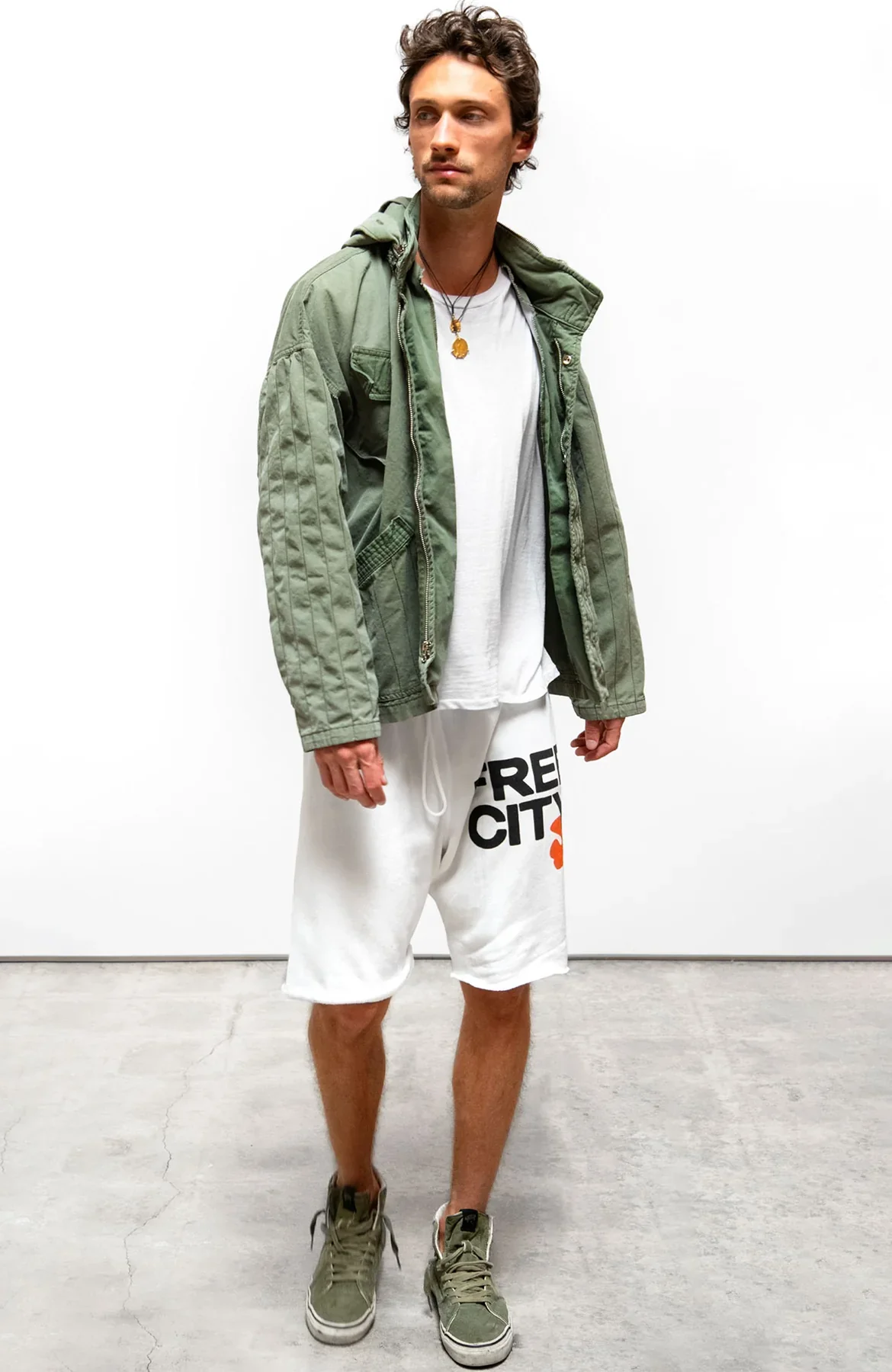 FREECITY CUT-OFFS SHORT - SUPERWHITE