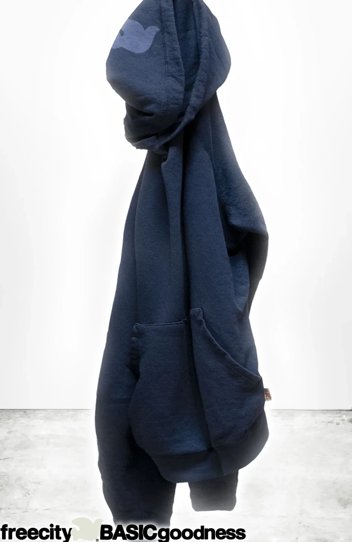 FREECITY BASICGOODNESS LIGHT TERRY/FLUFF HOODIE - MOONSHROOMS BLUES