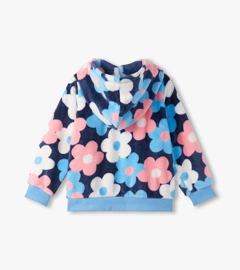 GIRLS BIG FLOWERS ZIP UP HOODIE - Image 2