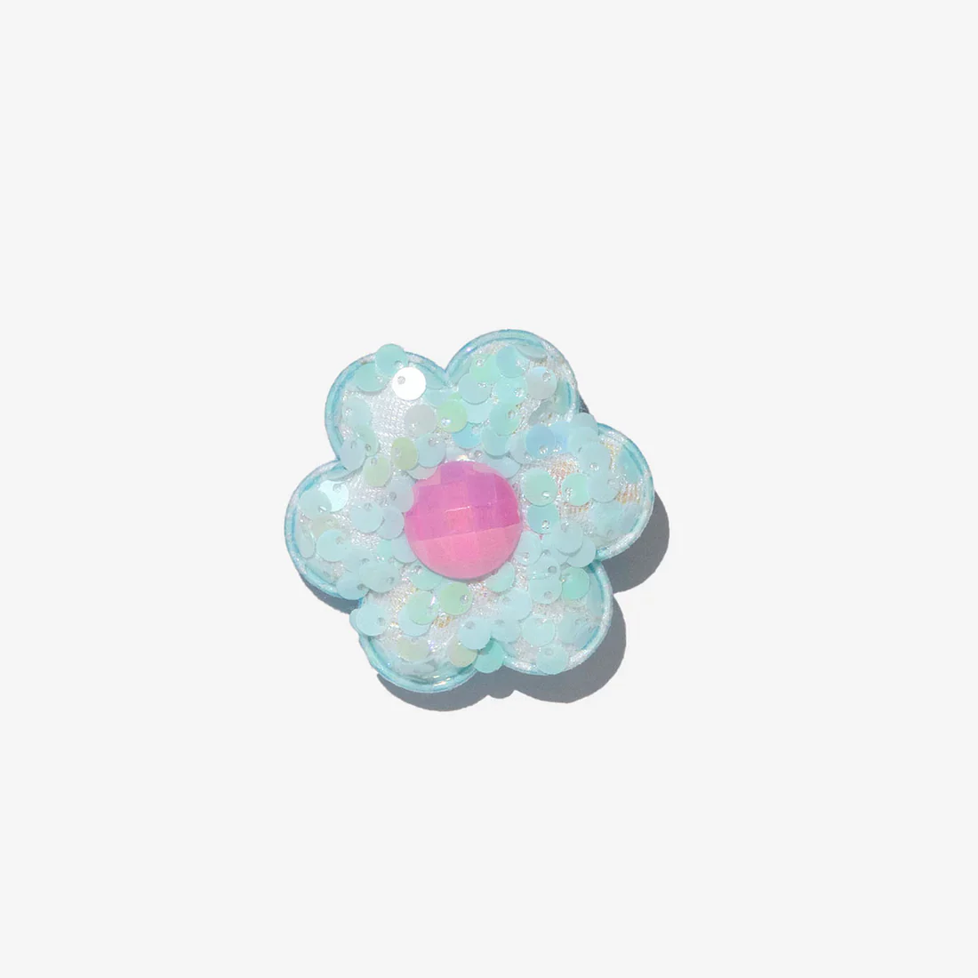 GIRLS BLUE SEQUIN FLOWER CLIP