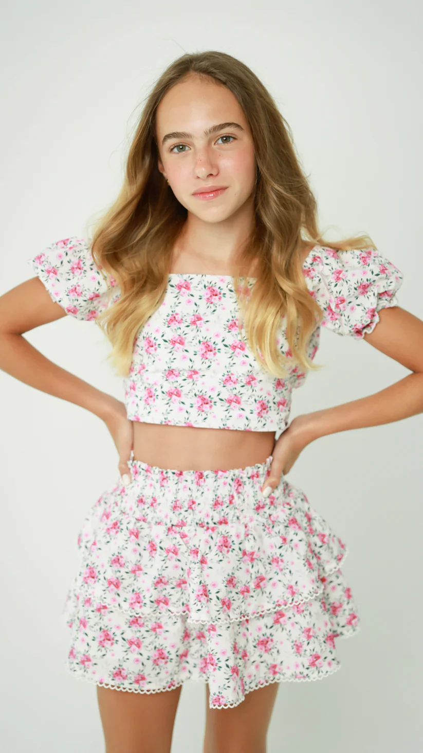 GIRLS COCO TOP AND SKIRT SET