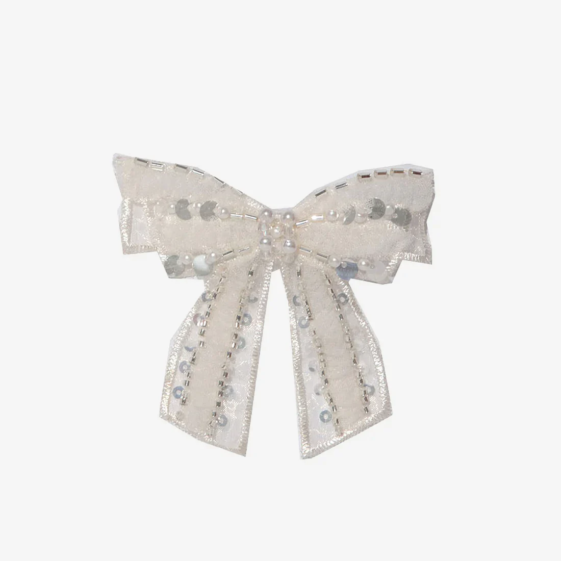 GIRLS CREAM BOW CLIP