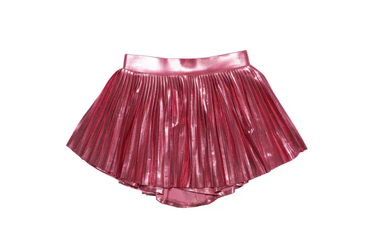 GIRLS PINK PLEATED STUDDED SKORT