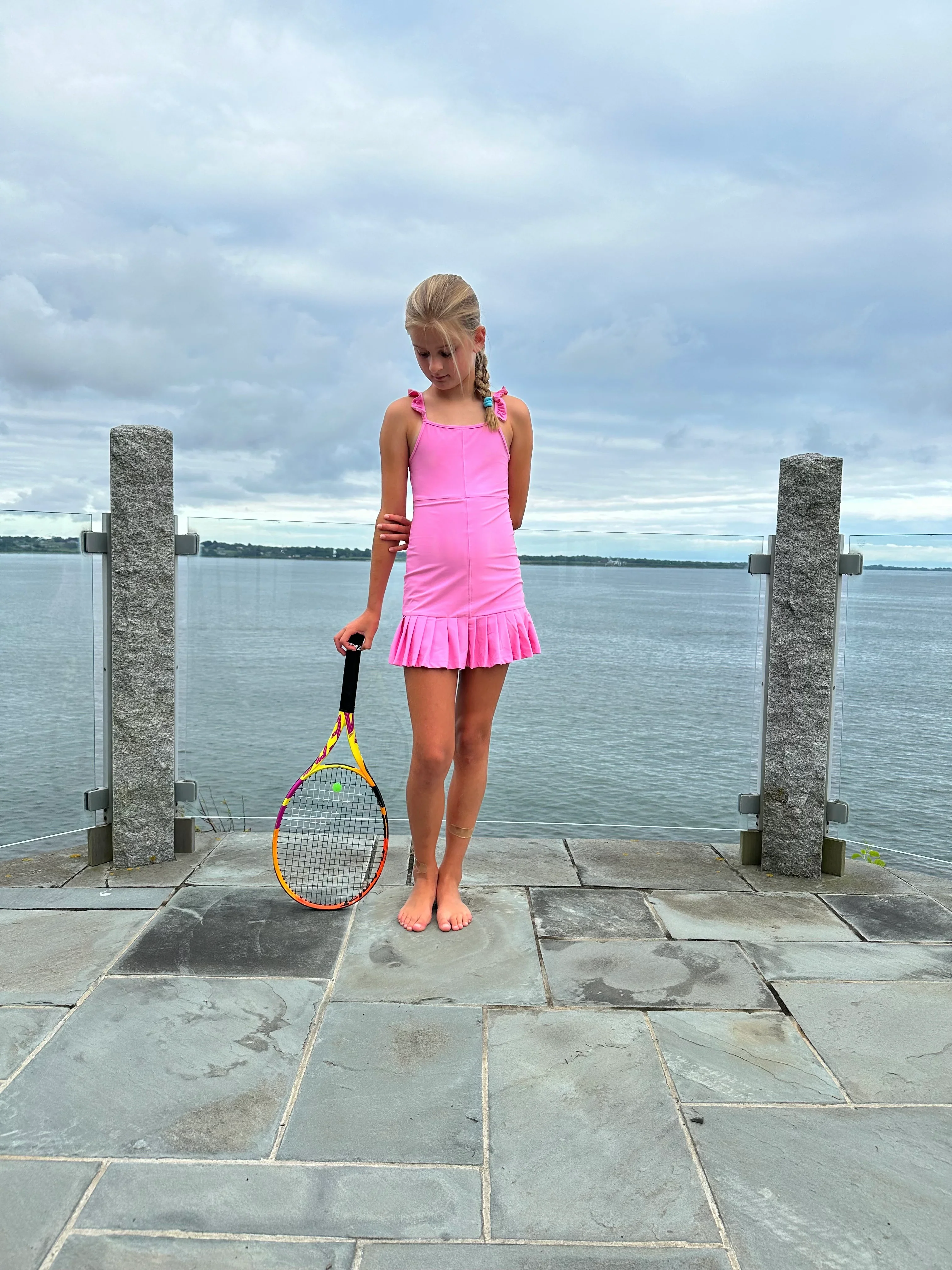 GIRLS PINK TENNIS MINI DRESS - Image 2
