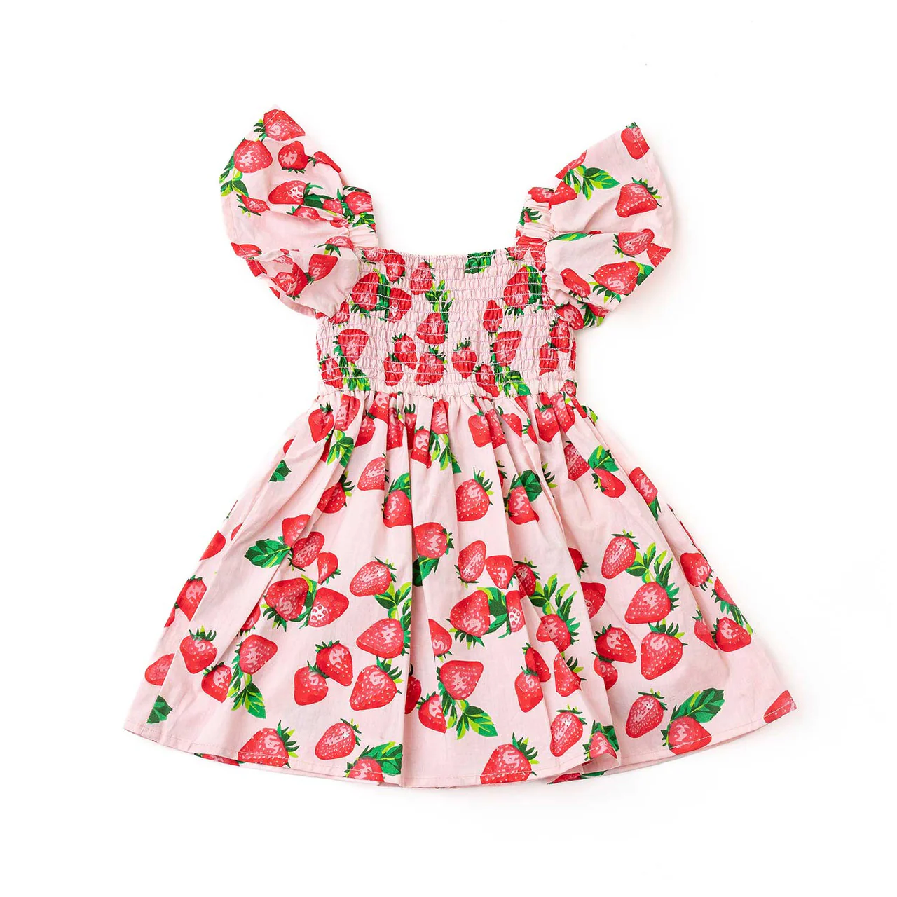 GIRLS STRAWBERRY BLISS SMOCKED DRESS